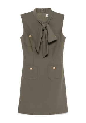 Self-Portrait twill mini dress - Green