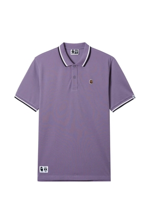 FINGERCROXX logo-appliqué polo shirt - Purple
