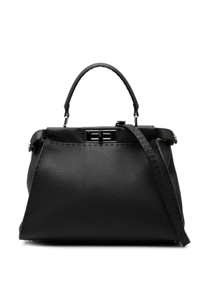Fendi Pre-Owned 2000-2010 Medium Leather Peekaboo Selleria satchel - Black