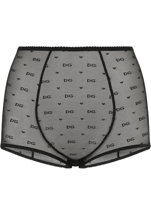 Dolce & Gabbana high-waisted jacquard briefs - Black