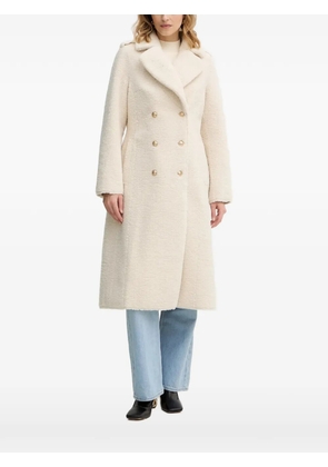 GUESS USA notched-lapel double-breasted coat - Neutrals
