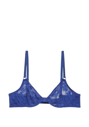 Fleur Du Mal Le Stretch floral adjustable bra - Blue