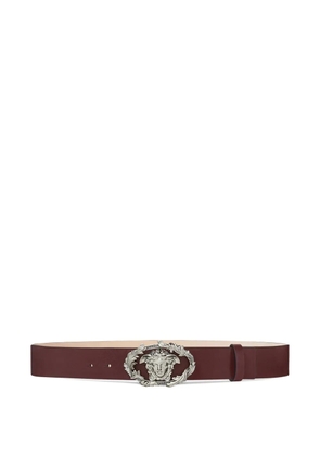 Versace medusa-head leather belt - Red