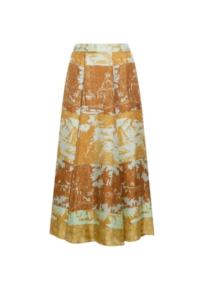 Pierre-Louis Mascia Aloe A-line skirt - Brown