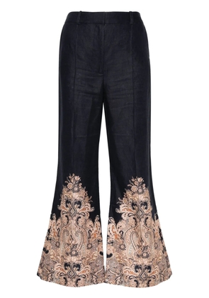 ZIMMERMANN Natura high-waist flared trousers - Blue