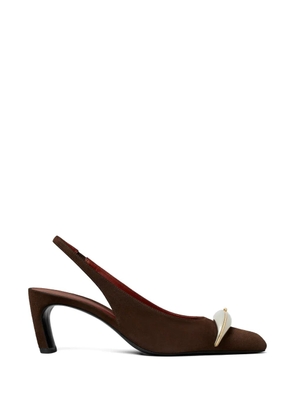 Tory Burch Pierced XL slingback pumps - Brown