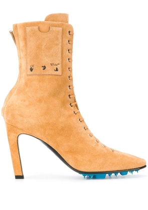 Off-White lace-up ankle boots - Neutrals