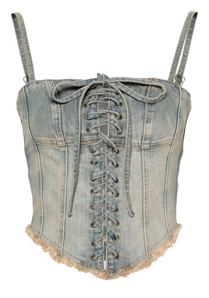 MISBHV Lara denim corset top - Blue