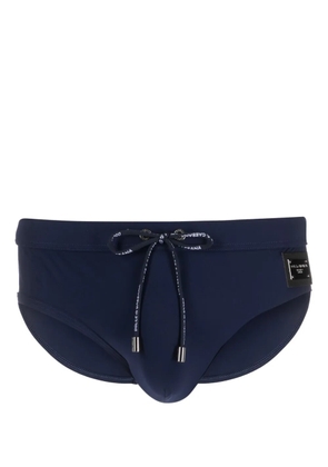 Dolce & Gabbana logo-plaque swim trunks - Blue
