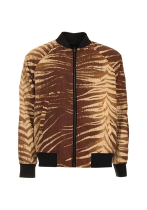 Just Cavalli patterned zip-up jacket - Brown