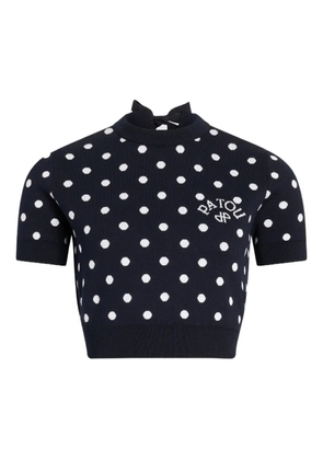Patou polka-dot knitted T-shirt - Black