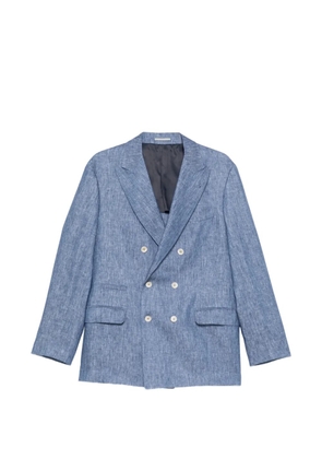 Brunello Cucinelli double-breasted pocket jacket - Blue