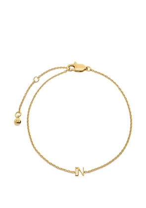 Monica Vinader initial n chain bracelet - Gold