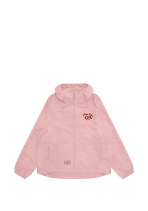 AAPE BY *A BATHING APE® patch-detail hooded jacket - Pink
