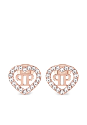 Philipp Plein rocked hearts earrings - Pink