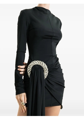 David Koma spiral-drape mini dress - Black