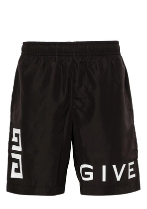 Givenchy logo-print swim shorts - Black