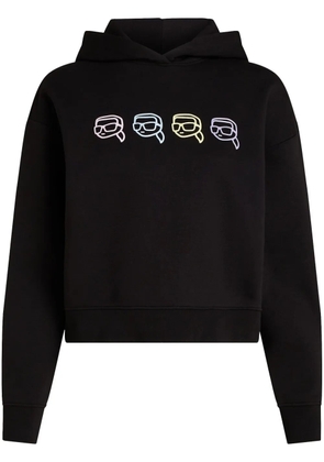 Karl Lagerfeld Ikon Outline organic-cotton hoodie - Black