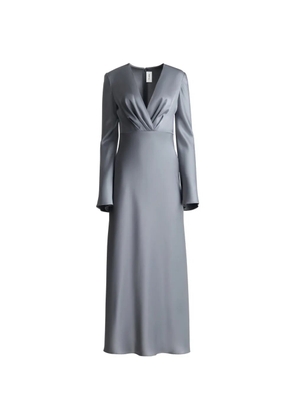 St. John Faith crossover midi dress - Grey