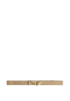 Zadig&Voltaire reversible wings leather belt - Neutrals