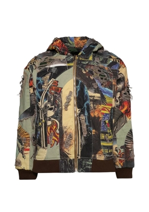 Who Decides War Vintage zip-up jacket - Neutrals