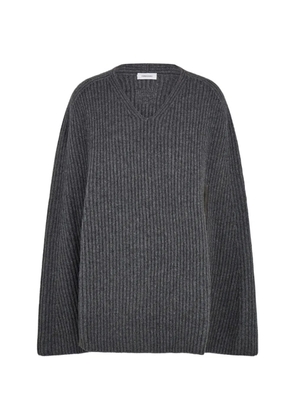 Ferragamo cashmere blend cape - Grey