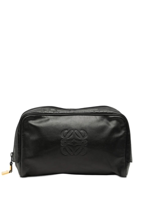 Loewe Pre-Owned 1990-2025 Leather Anagram clutch bag - Black