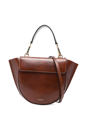 Wandler mini Hortansia flap top handle tote bag - Brown