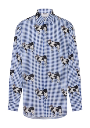Moschino checked button-up shirt - Blue