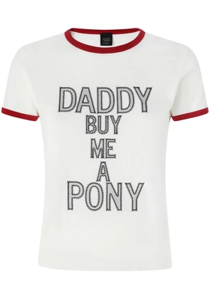 PINKO slogan-print T-shirt - White