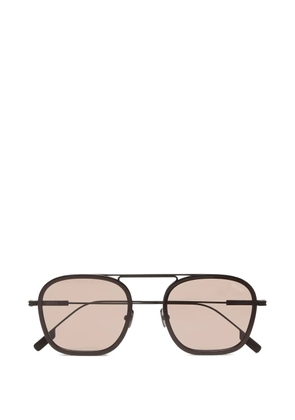 Zegna browline-frame sunglasses - Brown