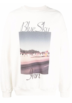 BLUE SKY INN retro print logo sweatshirt - Neutrals