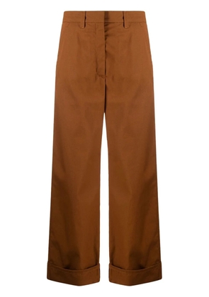 Kenzo wide-leg cotton trousers - Brown