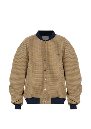 Gestuz check-pattern bomber jacket - Brown