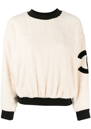 CHANEL Pre-Owned 1990s Interlocking CC towelling jumper - Brown