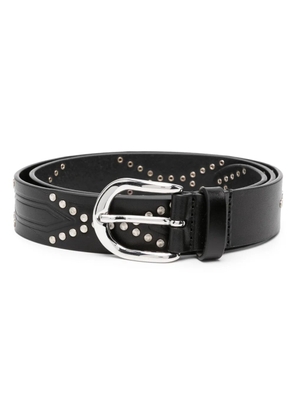 ISABEL MARANT Telly studded leather belt - Black