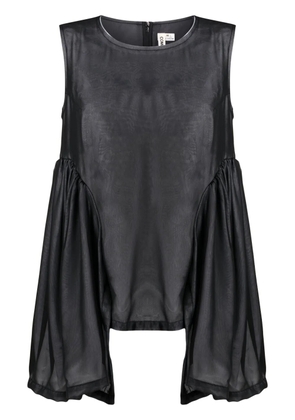 Comme Des Garçons draped-detail sleeveless blouse - Black