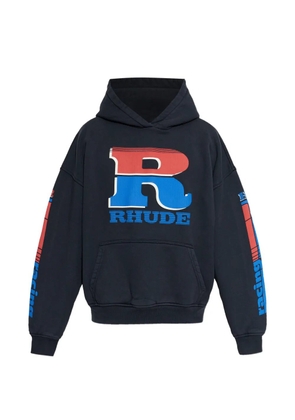 RHUDE logo-print hoodie - Black