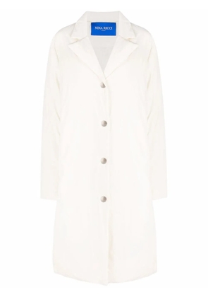 Nina Ricci taffeta padded cocoon coat - White