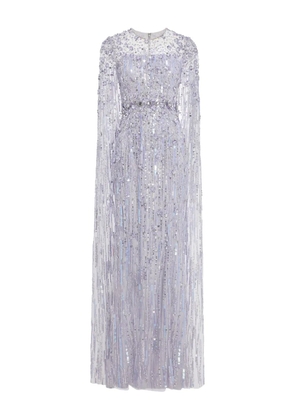 Jenny Packham Ruby embellished cape maxi dress - Neutrals