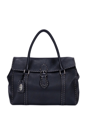 Fendi Pre-Owned Selleria Linda stitched leather handbag - Black