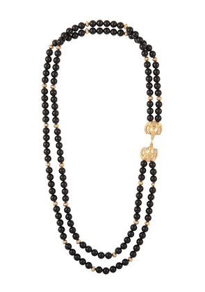 Kenneth Jay Lane 1980s ram-motif beaded necklace - Gold