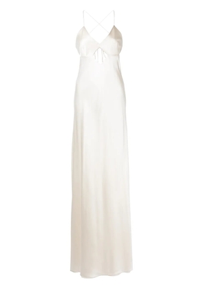 Michelle Mason cut-out detail gown - White