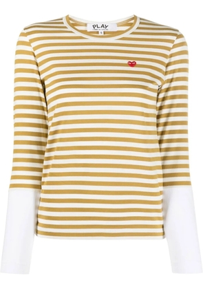 Comme Des Garçons Play striped long-sleeved T-shirt - Green