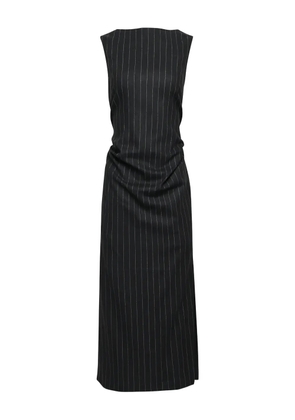 Lee Mathews Drew pinstripe midi dress - Grey