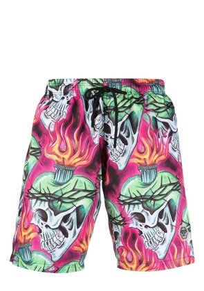 Philipp Plein Love Tattoo swim shorts - Black