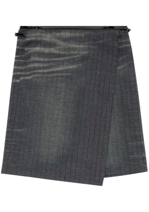 Diesel O-Kessy pinstripe-pattern wrap skirt - Black