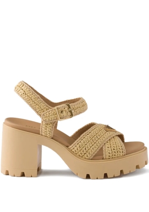 Prada crochet sandals - Neutrals