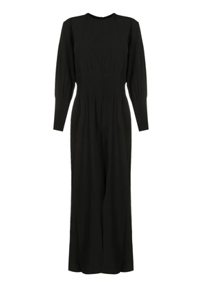 Osklen long-sleeve wide-leg jumpsuit - Black