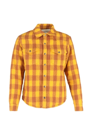SANDRO press-stud checked shirt - Yellow